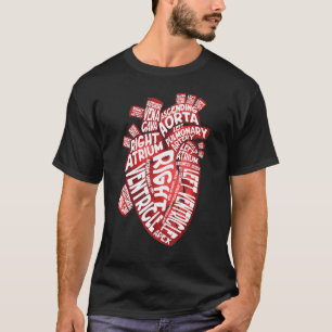 Anatomical Human Heart Cardiology Medical Cardiac T-Shirt
