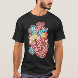 Anatomical Human Heart Cardiology Medical Cardiac T-Shirt
