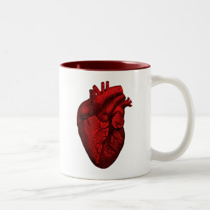 Anatomical Human Heart Two-Tone Coffee Mug
