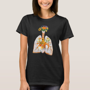 Anatomical Lung And Flowers Nurse Doctor Graduat T-Shirt