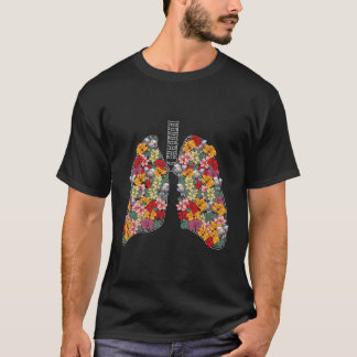 Anatomical Lungs Flowers Medical Science Anatomy T T-Shirt