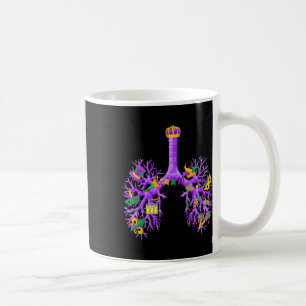 Anatomical Lungs Mardi Gras Respiratory Therapist Coffee Mug