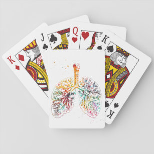 Anatomical Lungs Playing Cards