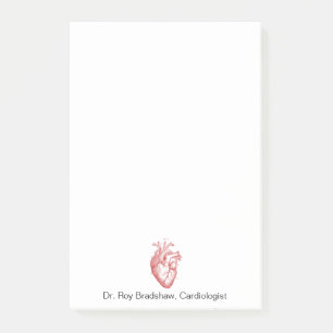 Anatomical Red Heart Illustration Medical Post-it Notes