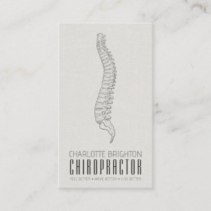 Anatomical Spine Chiropractor Appointment And  Business Card