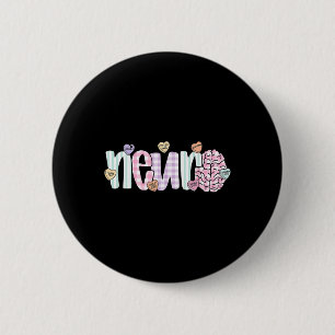Anatomy Brain Neuro Nurse Valentine Day Neurology  6 Cm Round Badge