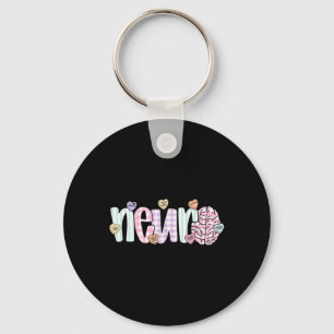 Anatomy Brain Neuro Nurse Valentine Day Neurology Key Ring