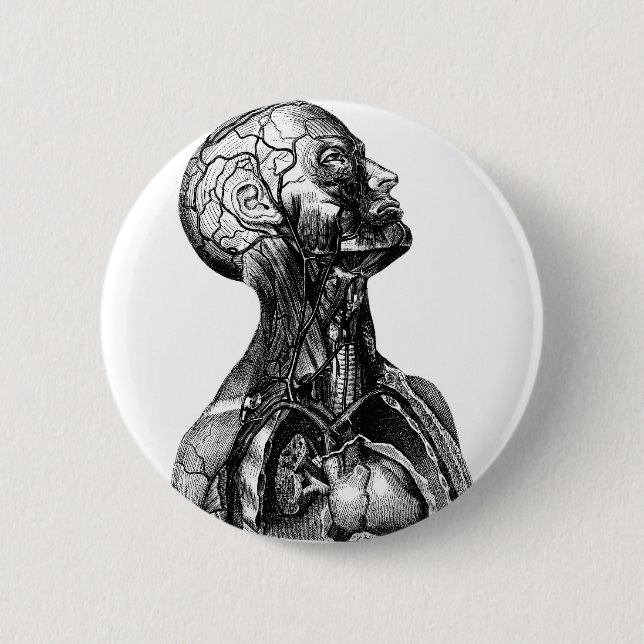 Anatomy Bust 6 Cm Round Badge (Front)