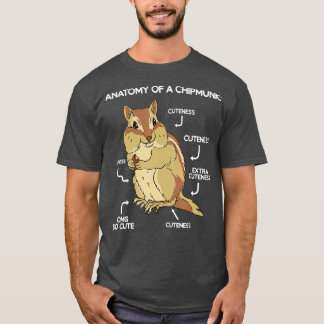 Anatomy Cute Chipmunk  T-Shirt