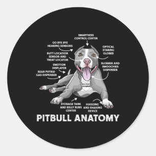 Anatomy Fun Bulldog Lover Dog Owner  Classic Round Sticker