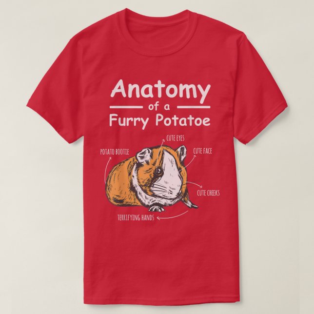 Anatomy Furry Potato Hamster Guinea Pig  T-Shirt (Design Front)