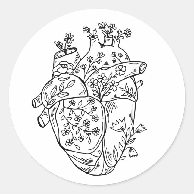 Anatomy heart sticker (Front)