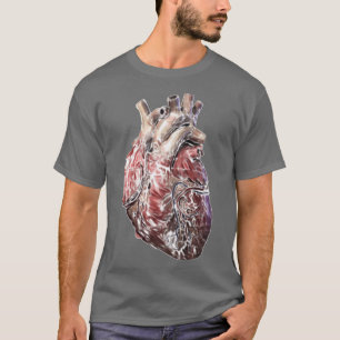 Anatomy Human Heart Digital Drawing T-Shirt