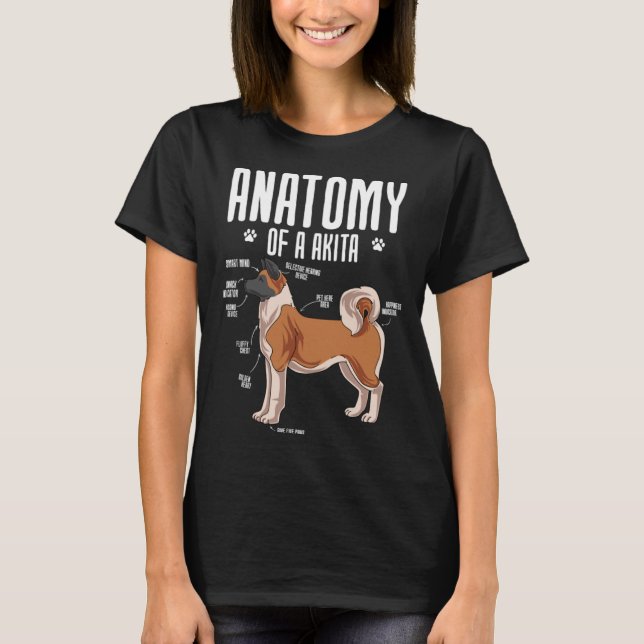 Anatomy Of A Akita T-Shirt (Front)