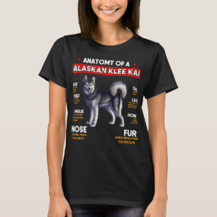 Anatomy Of A Alaskan Klee Kai Dogs Lovers T Shirt