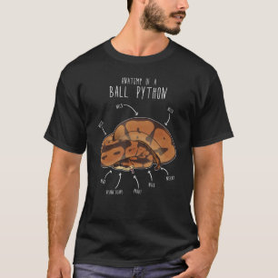 Anatomy of a Ball Python, Funny Pet Reptile Snake T-Shirt