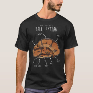 Anatomy of a Ball Python, Funny Pet Reptile Snake T-Shirt
