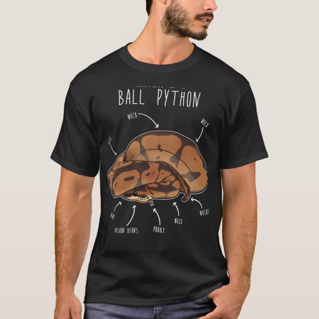 Anatomy Of A Ball Python T-Shirt (Front)