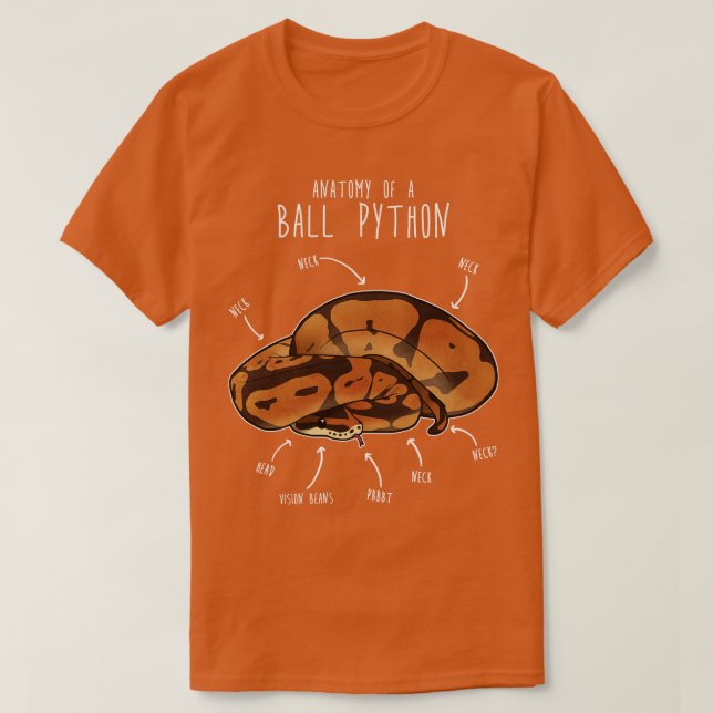 Anatomy of a Ball Python T-Shirt (Design Front)