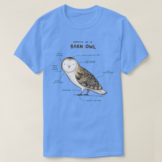 Anatomy of a Barn Owl T-Shirt (Design Front)