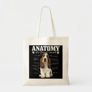 Anatomy Of A Basset Hound Funny Cute Dog Basset Mo Tote Bag