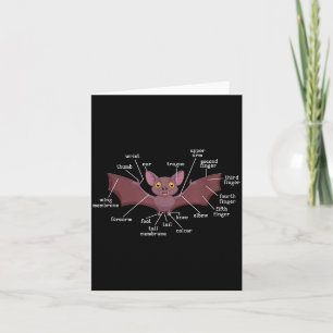 Anatomy Of A Bat Funny Bat Animal Lover Spooky Card