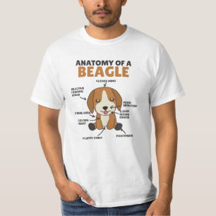 Anatomy Of A Beagle Cute Dogs Puppy T-Shirt