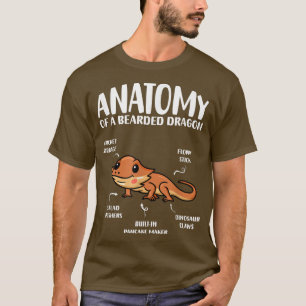 Anatomy Of A Bearded Dragon Funny Reptile Lover T-Shirt
