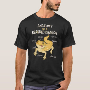 Anatomy Of A Bearded Dragon Lizard Funny Bearded D T-Shirt