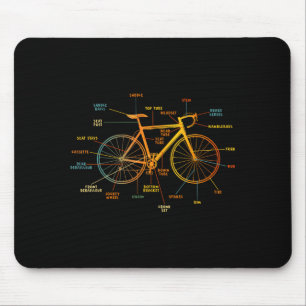 Anatomy of a bicycle - bicycle parts  mouse mat