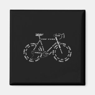 Anatomy of a bicycle - funny bicycle parts cycling magnet