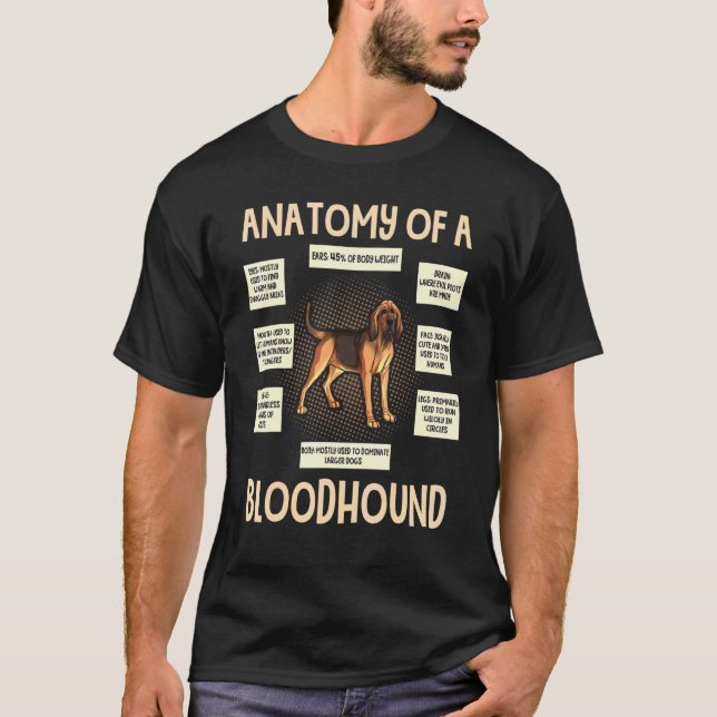 Anatomy Of A Bloodhound  Puppy T-Shirt (Front)