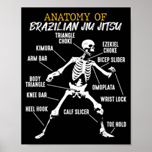 Anatomy of a Brazilian Jiu Jitsu Poster