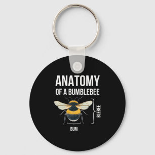 Anatomy Of A Bumblebee Funny Sarcastic Humour Quot Key Ring