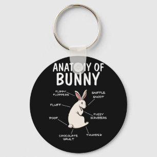 Anatomy of a Bunny Funny Rabbit Definition Key Ring