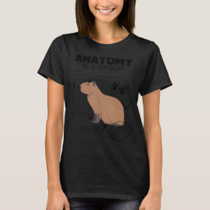Anatomy Of A Capybara   Capybara   For Boys Girls T-Shirt
