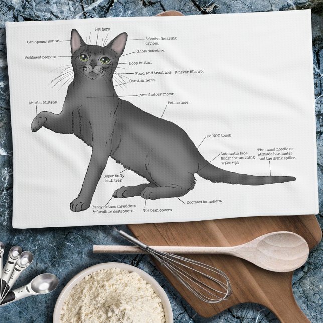 Anatomy of a Cat Tea Towel (Creator Uploaded)