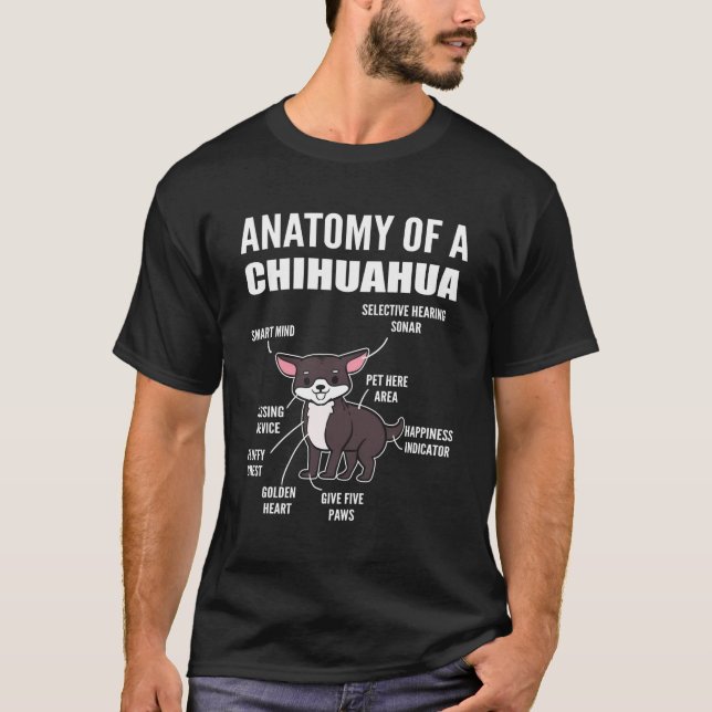 Anatomy Of A Chihuahua Pet Groomer T-Shirt (Front)