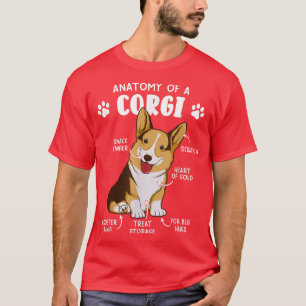 Anatomy Of A Corgi Cute Corgi Dog Lover T-Shirt