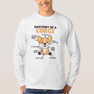 Anatomy Of A Corgi Cute Dogs Funny Puppy T-Shirt