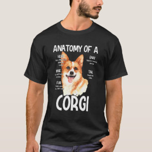 Anatomy Of A Corgi For Dog Head Noise Ear T-Shirt