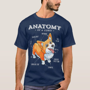 Anatomy of a Corgi, Funny Corgis Dog Puppy, Dog Lo T-Shirt