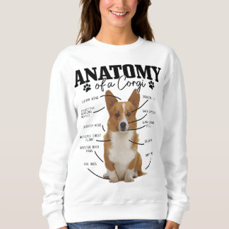 Anatomy Of A Corgi Funny Cute Dog Corgi Mum Corgi Sweatshirt