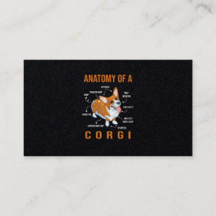 Anatomy of a Corgi Funny Dog Business Card