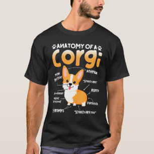 Anatomy of a Corgi Funny Pet Dog Lovers for Men Wo T-Shirt
