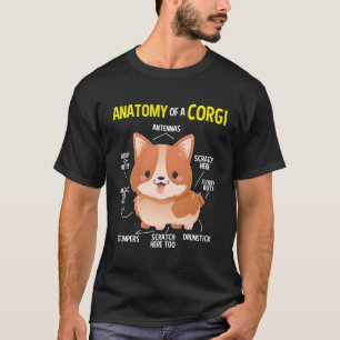 Anatomy Of A Corgi Gifts Corgi Lovers For Men Wome T-Shirt