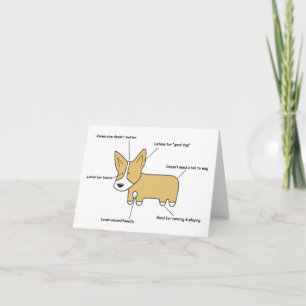 Anatomy of a Corgi Greeting Card