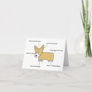 Anatomy of a Corgi Greeting Card