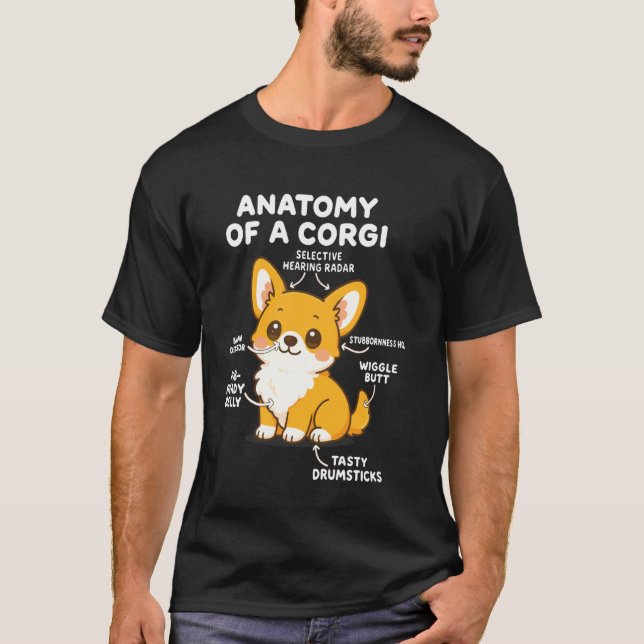 Anatomy Of A Corgi T-Shirt (Front)