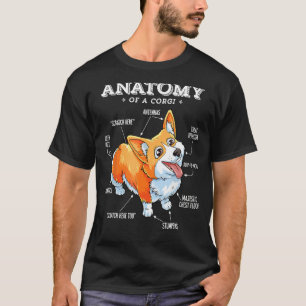 Anatomy of a Corgi T-Shirt Funny Dog